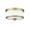 Z-Lite Cosmopolitan 3 Light Flush Mount, Heritage Brass & Etched White 307F-HBR - alternate 5